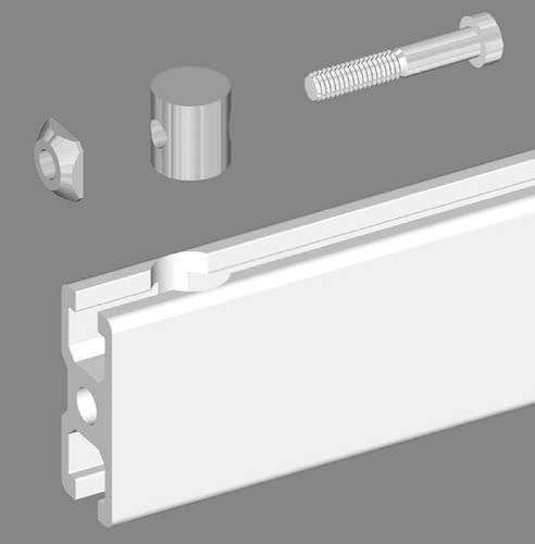 Conector com parafuso para montagem de perfis - 21.1024/0 - Minitec