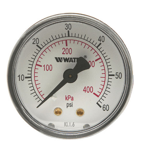 Manômetro com mostrador analógico - LFDPG-3 - Watts Water Technologies - com rosca / com tubo de Bourdon / de processo
