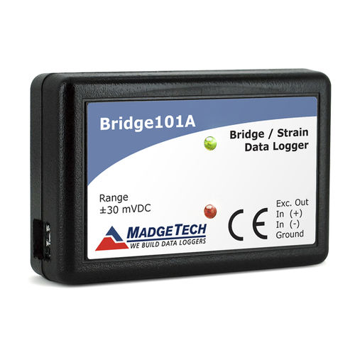 Registrador de dados de tensão - Bridge101A - MadgeTech - com interface PC / sem tela / para extensômetro