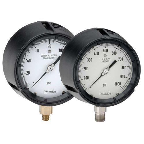 Manômetro com mostrador analógico - 600, 700 series - NOSHOK - com rosca / em aço inoxidável / em latão