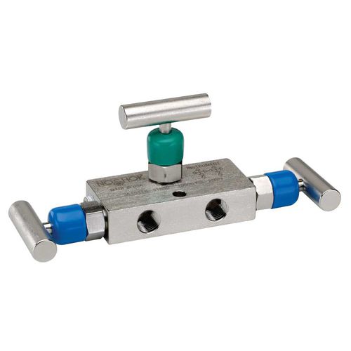 Distribuidor manifold de 3 vias - 3 series - NOSHOK - em aço inoxidável / de isolamento