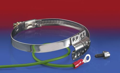 Abraçadeira para mangueira em aço inoxidável - CLAMP 212 EC - NORRES Schlauchtechnik GmbH - tipo ponte / com ligação à terra / de fita