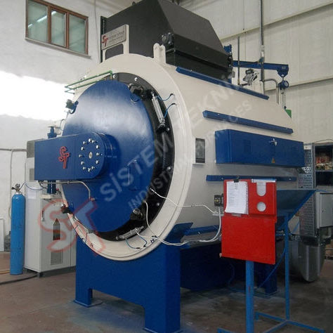 Estufa a vácuo - VF-TE series - Sistem Teknik Industrial Furnaces - com retorta rotativa / de revenido / elétrica