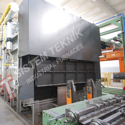 Forno de soleira móvel - Sistem Teknik Industrial Furnaces - para tratamento térmico / para molas de lâmina