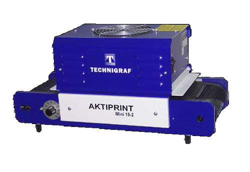 Secador UV - AKTIPRINT Mini - Technigraf  GmbH - contínuo / para processo de cura / com esteira transportadora