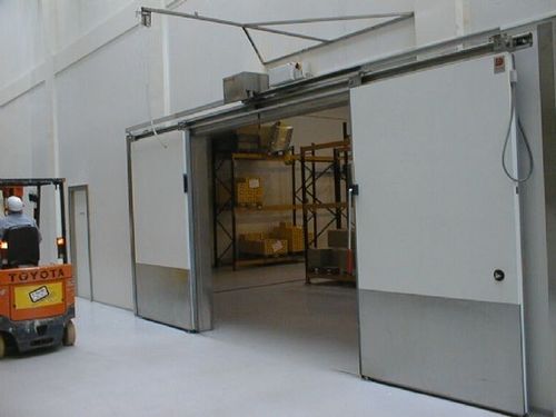 Porta de correr - MS0502I - DAN-doors - metálica / para câmara frigorífica / industrial