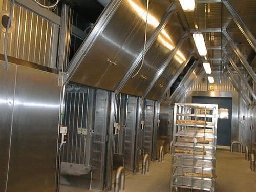 Porta de correr na vertical - AV0601K - DAN-doors - metálica / para câmara frigorífica / industrial