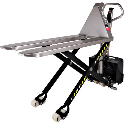 Transpaleteira elétrica - EHL inox - Logitrans - 12 V / em aço inoxidável / de grande elevação