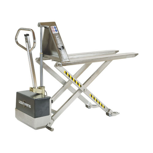 Transpaleteira elétrica - EHL INOX PLUS - Logitrans - multifuncional / de grande elevação / em aço inoxidável