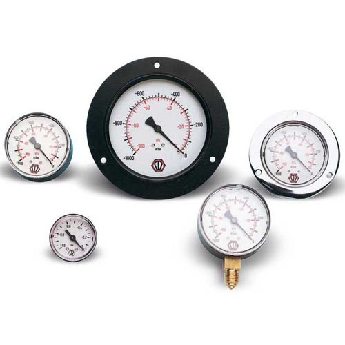 Vacuômetro com tubo de Bourdon - 090315 - VUOTOTECNICA - com mostrador analógico