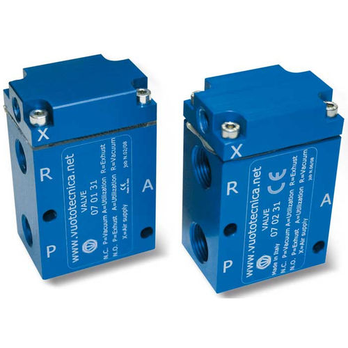 Válvula com acionamento pneumático - 070x31 series - VUOTOTECNICA - com servoacionamento / de bloqueio / a vácuo