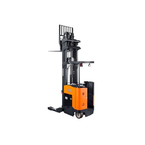 Empilhadeira retrátil elétrica - BRxxP-7 series - Daewoo Industrial Vehicles - para operador a bordo em pé / de movimentação / para armazém