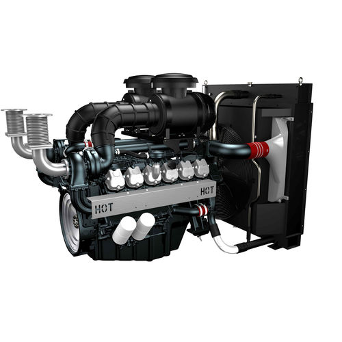 Motor a diesel - DP222LB - HD HYUNDAI INFRACORE - de 12 cilindros / turbo / para grupo gerador de energia