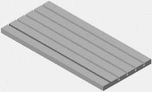 Placa de fixação em T - Abbott Workholding - com ranhura