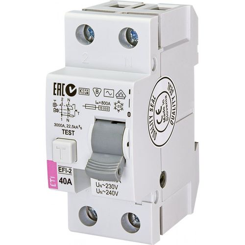 Interruptor diferencial residual CA - 002062123 - ETI - bipolar / modular / em caixa moldada