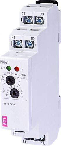 Relé de monitoramento de corrente - 002471816 - ETI - monofásico / para trilho DIN / temporizador