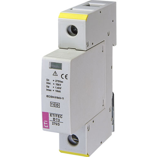 Dispositivo de proteção contra surtos de tipo 3 - 002440417 - ETI - modular / para trilho DIN / monofásico