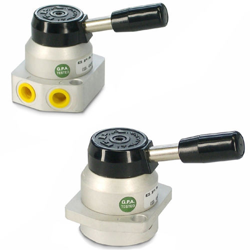 Válvula direcional pneumática rotativa - G 1/8 / G 1/2 - G.P.A. ITALIANA - com alavanca / de 4 vias
