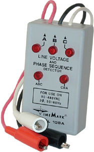 Detector de fase - 90 - 600 V, 50 - 400 Hz | 108A, 108D series - Time Mark - de tensão