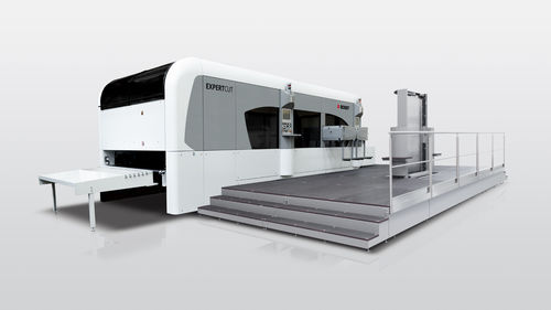 Máquina de corte com saca-bocados - EXPERTCUT series - BOBST - para placas / para aplicações industriais / com mesa plana