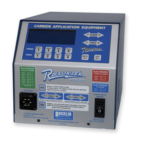 Máquina de deposição ESD - Rocklinizer Model 850 - Rocklin Manufacturing - de carboneto