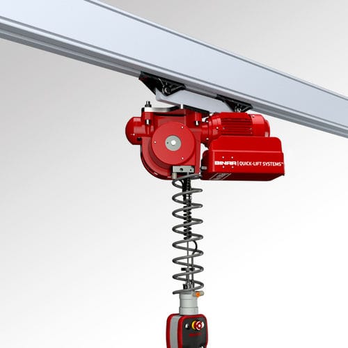 Manipulador montado em trilho aéreo - Quick-Lift Rail 200i - Binar Handling AB - pneumático / com servoacionamento / mecânico