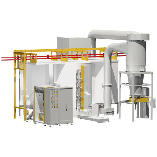 Cabine de pintura a pó para peças de reposição - MagicCylinder® EquiFlow - Gema Switzerland - tipo ciclone / de troca rápida de tinta / automática