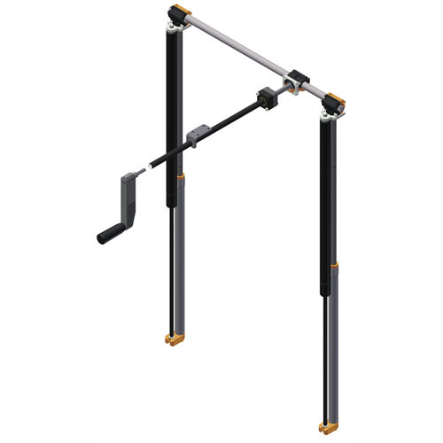 Sistema de elevação com manivela - Ket-Twist 500 3052 - Ketterer - para ajuste contínuo de altura / para vários produtos