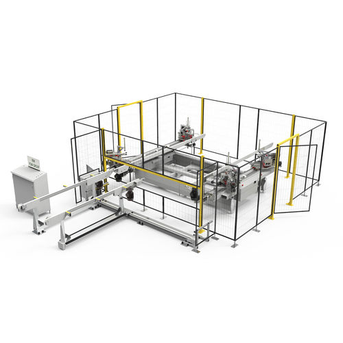 Recravadeira de cantos com 4 cabeças - EVER THETA C - Fom Industrie Aluminium Working Machinery - para perfis de alumínio / automática / eletro-hidráulica