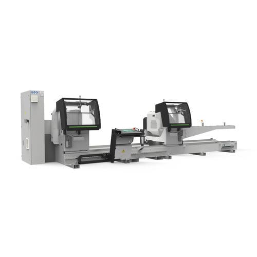 Máquina de corte de duas cabeças com lâminas frontais - BLITZ - Fom Industrie Aluminium Working Machinery - para PVC / para alumínio / para perfis