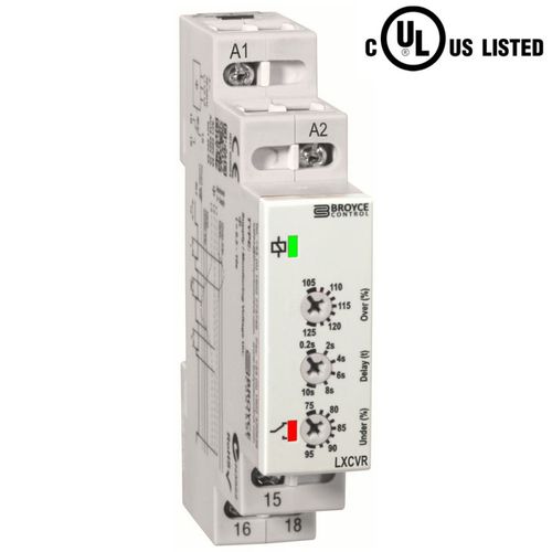 Relé de controle de sobretensão - LXCVR - Broyce Control - de subtensão / 1 NA/NF / para trilho DIN