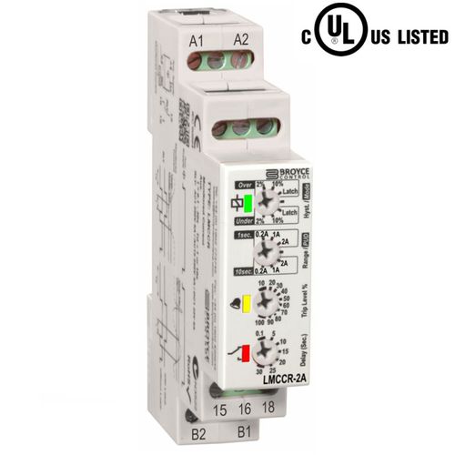 Relé de monitoramento de sobrecorrente - LMCCR-2A - Broyce Control - de subcorrente / 1 NA/NF / CA/CC