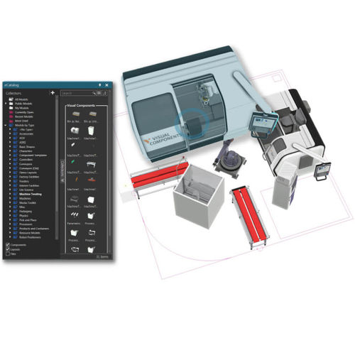 Software de simulação - ESSENTIALS - Visual Components.com - de design / de automação / de edição