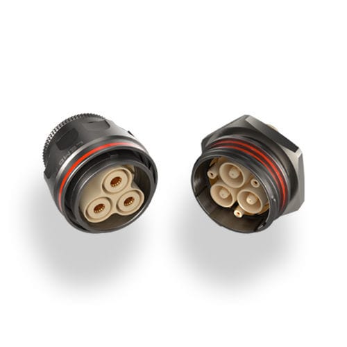 Conector de alta potência - M series - LEMO - de alimentação elétrica / redondo / com clique