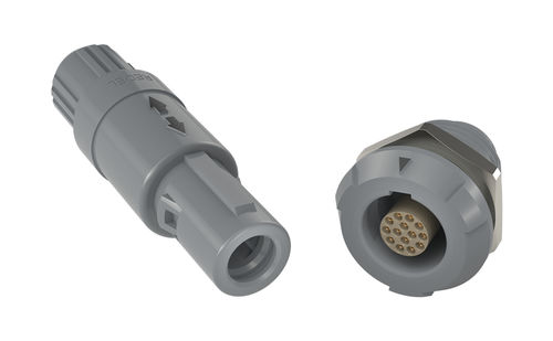 Conector push-pull - REDEL P Series - LEMO - de dados / coaxial / de fibra óptica