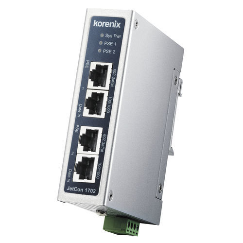 Conversor multimédia - JetCon 1702 - Korenix Technology - Ethernet / industrial / PoE