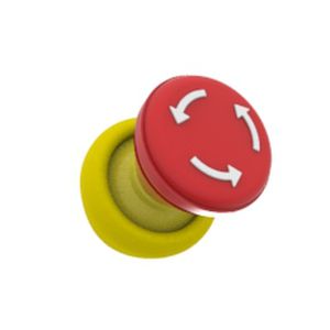 Botão de comando botão cogumelo - Fortress Interlocks - de freio de emergência / com iluminação / com protetor