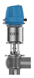 Válvula globo - VARIVENT® N series - GEA Tuchenhagen - com acionamento pneumático / de bloqueio / para água