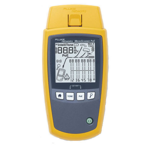 Testador de tensão - MicroScanner™  - Fluke Networks - de rede Ethernet / de cabos / industrial