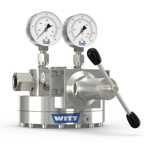 Regulador de pressão para gás - 737LE/S-ES - WITT-Gasetechnik - com cúpula / de simples estágio / em aço inoxidável