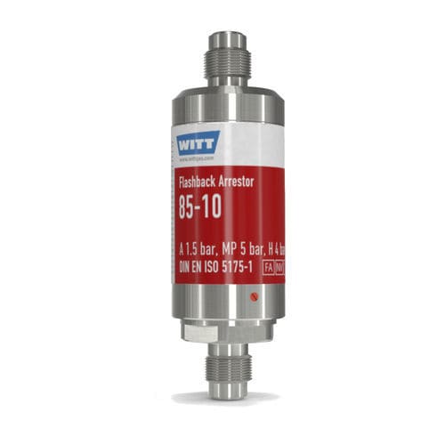 Válvula antirretrocesso de chama com válvula de retenção - RF85-10N-ES VCR - WITT-Gasetechnik - de processo / de laboratório / para a indústria química