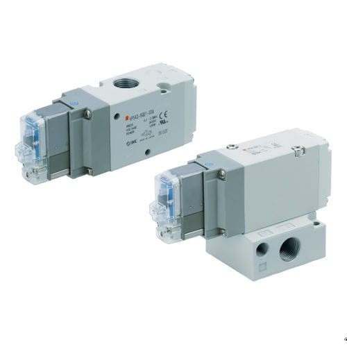 Válvula direcional pneumática tipo poppet - VP series - SMC PNEUMATIC - acionada por solenoide / de ação indireta / de 3 vias