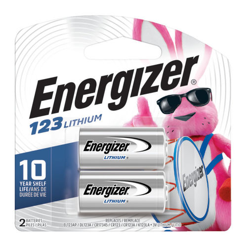 Bateria de lítio - 123 - Energizer Holdings Inc. - cilíndrica / 3 V / IEC