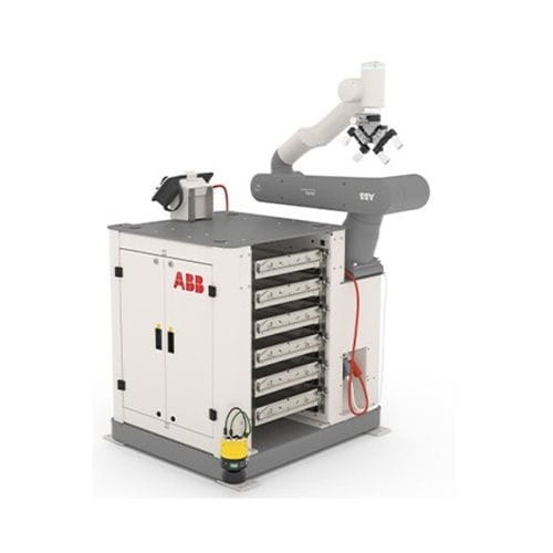 Célula robotizada de movimentação - OmniVance&trade; - ABB Robotics - de montagem / para alimentação de máquinas / com robô colaborativo