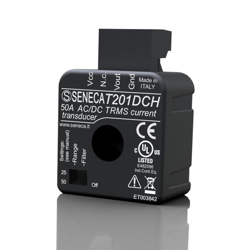 Transdutor de corrente de efeito Hall de circuito fechado - T201DCH  - SENECA | AUTOMATION INTERFACES - para trilho DIN / CC / CA