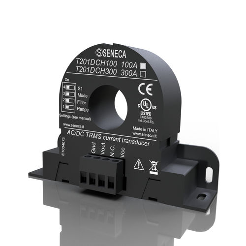 Transdutor de corrente de efeito Hall - T201DCH100  - SENECA | AUTOMATION INTERFACES - para trilho DIN / CC / CA