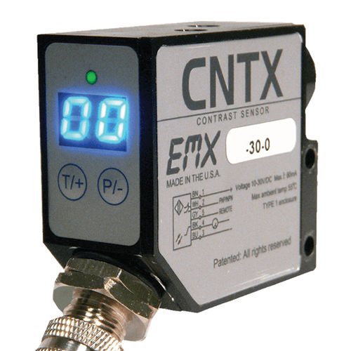 Detector de contraste retangular - CNTX series - EMX Industries Inc. - de luz branca / LED / de alta velocidade