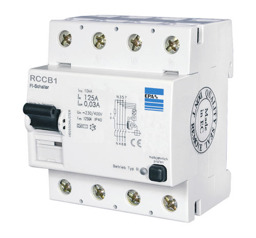 Interruptor diferencial residual diferencial - RCCB series - EPA GmbH - de corrente residual / CA/CC / de frequência de comutação