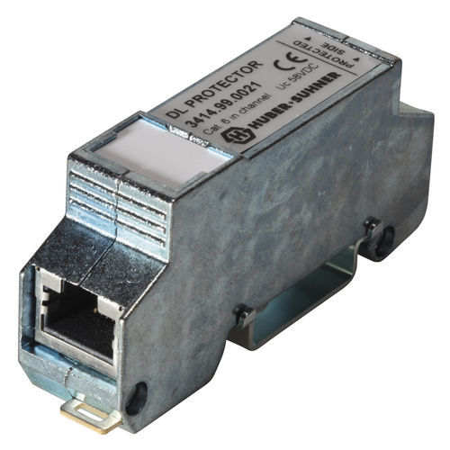Dispositivo de proteção contra surtos de tipo 3 - 3414.99.0021 - HUBER+SUHNER - de exterior / para linha de transmissão de dados e telecomunicações / PoE