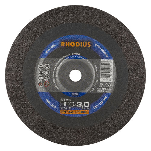 Disco de corte para metais - ST56  - RHODIUS - em aço / para máquina estacionária